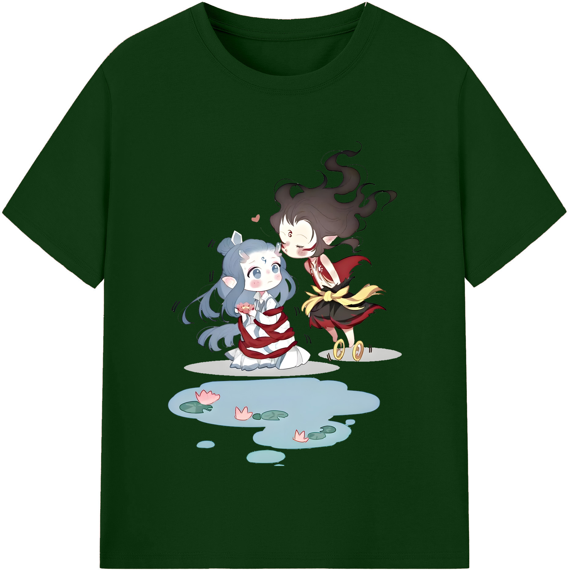 （画像用） Ne Zha 2 ナタ 魔童の大暴れ 綿100％半袖Tシャツ（フロントプリント）